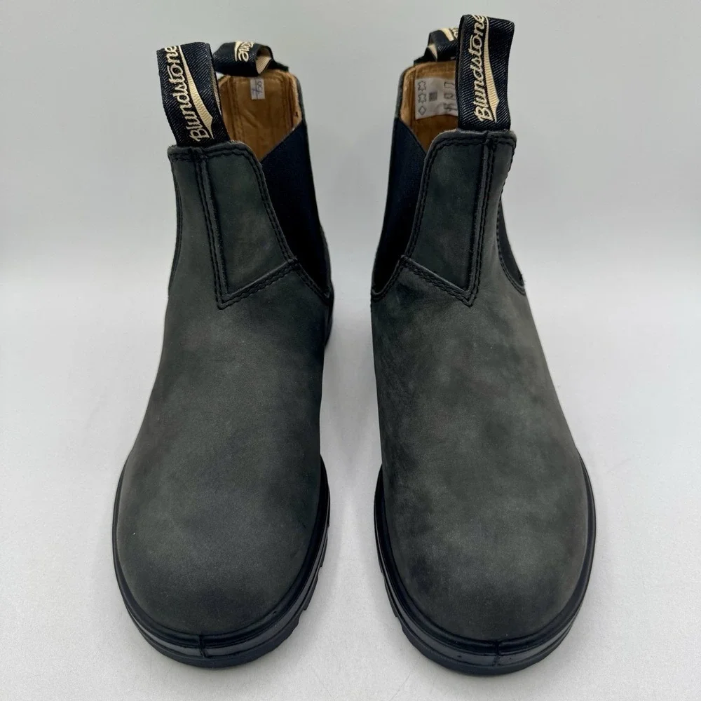 Blundstone 587 Boots Women's Size 7.5 UK 4.5 Rustic Black Leather Extra Footbeds